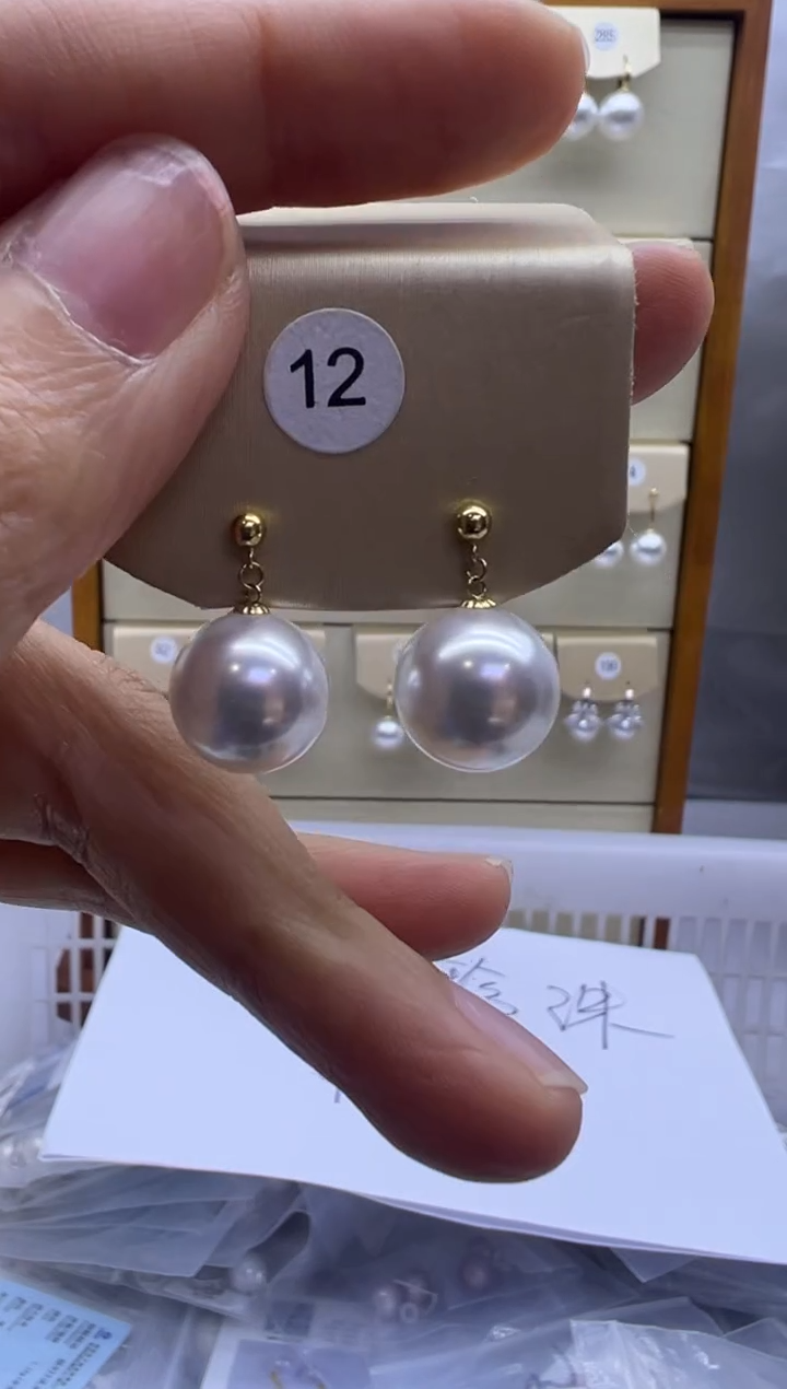 18K金镶嵌耳饰淡水珍珠12