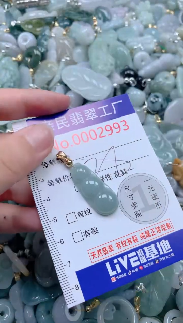 翡翠未镶嵌吊坠(不含链)2993