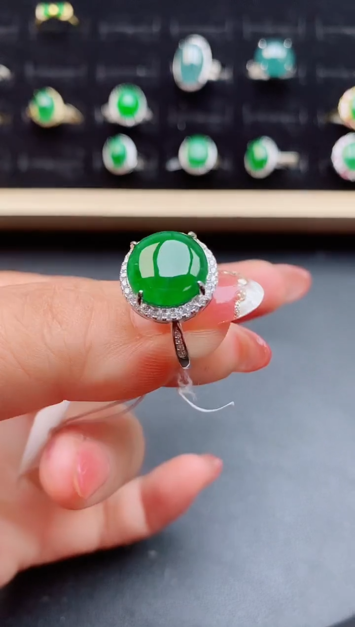 【闪购商品】翡翠戒指银S925镶嵌1212