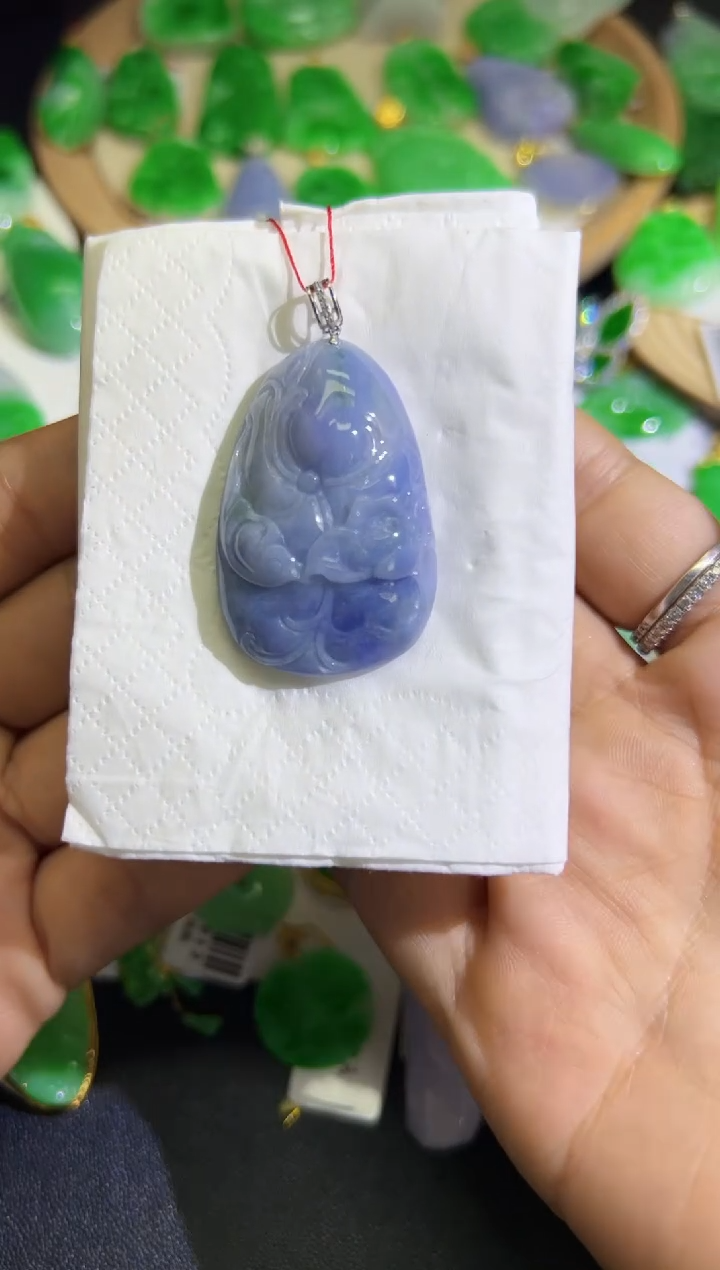 【闪购商品】翡翠颈饰18K金镶嵌Q缅料A货翡翠/支持复检/一件