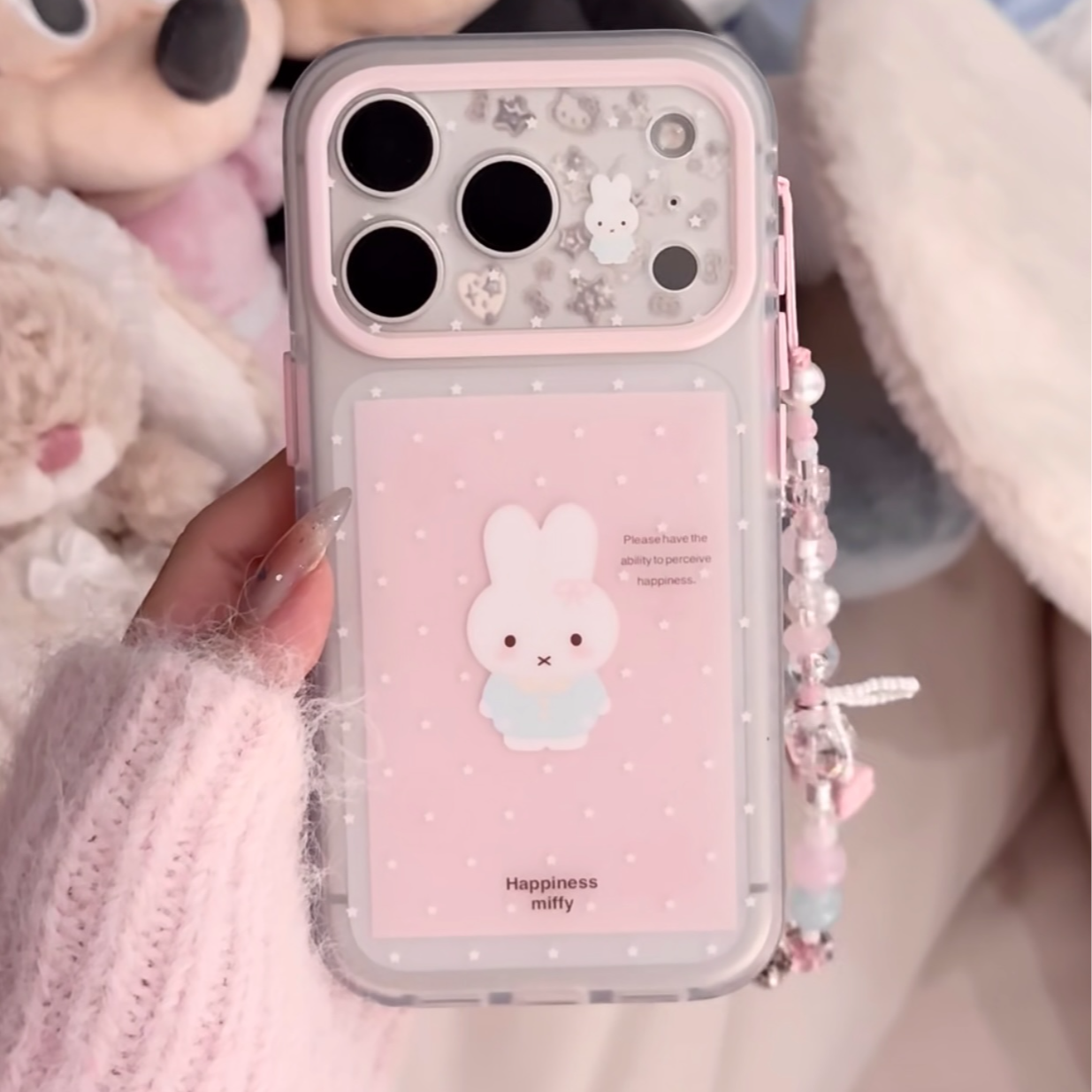 韩系ins波点米菲兔手机壳适用苹果iPhone17promax/18promax