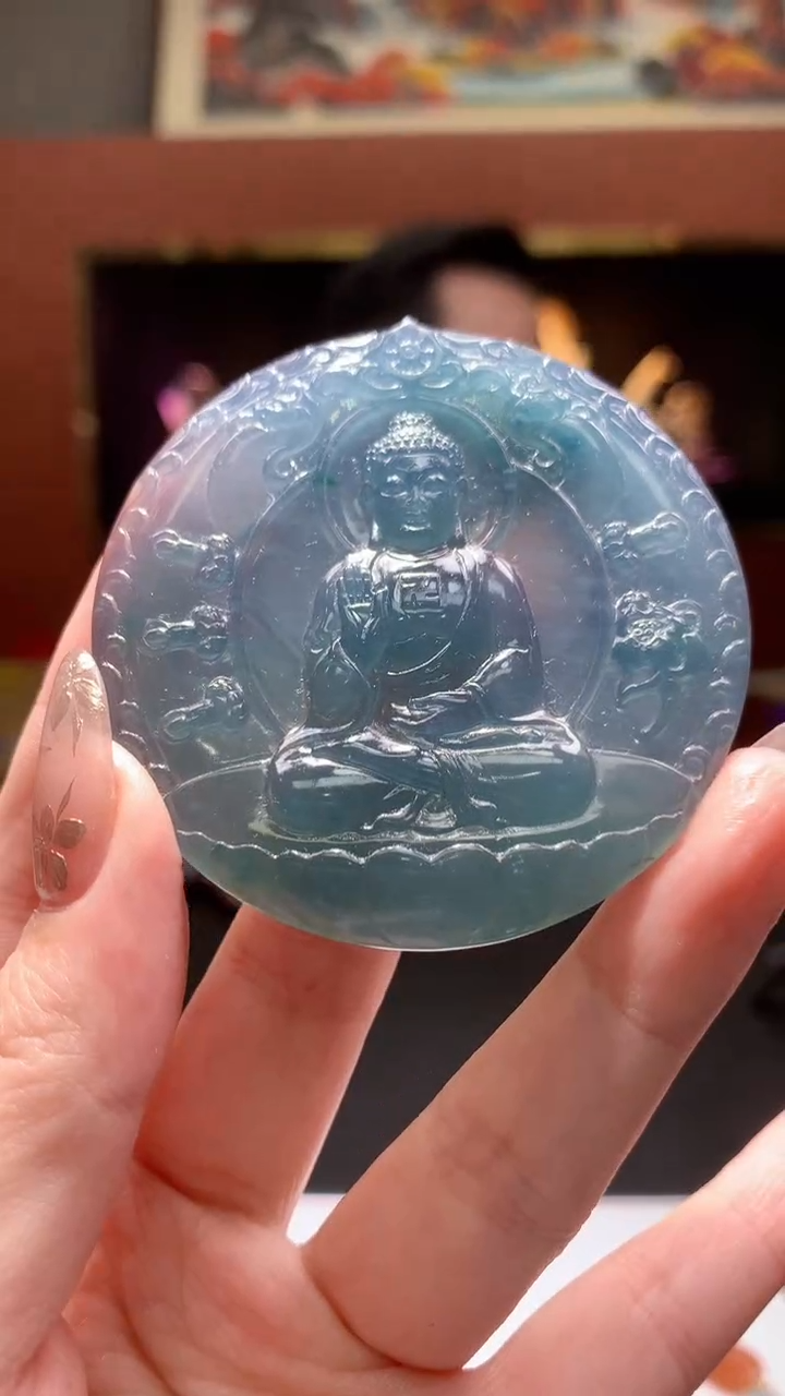 【闪购商品】定制翡翠未镶嵌8037yx-毛货挂件52