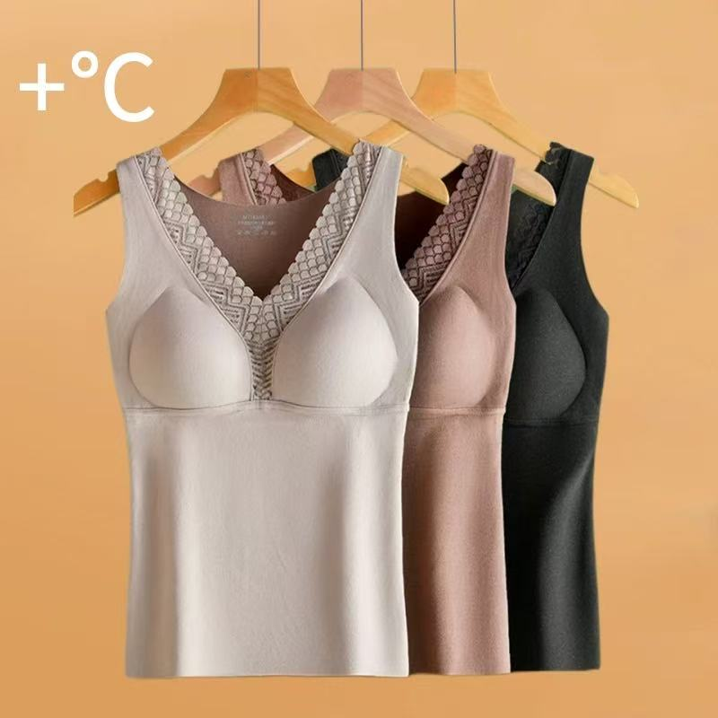 【无痕保暖】舒适洋气背心内搭女减龄免穿文胸加绒加厚速热打底衣