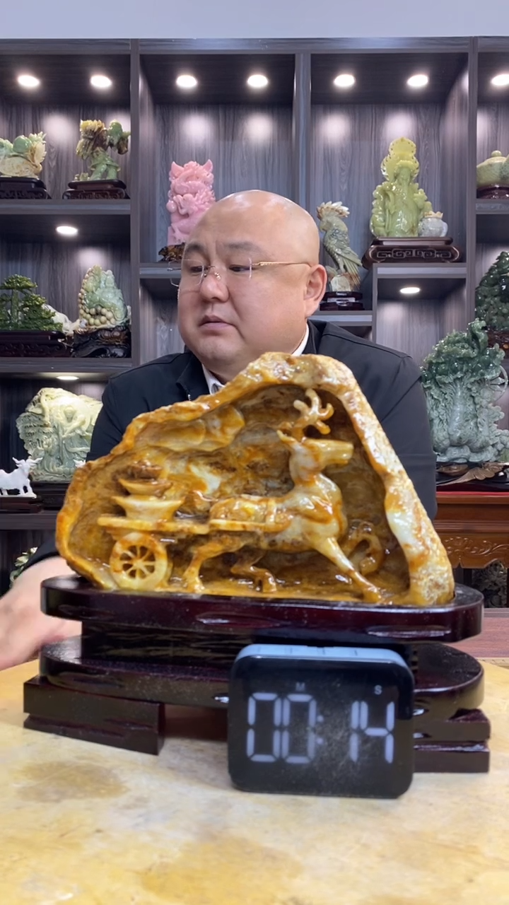 玉东***巴 玉岫岩料手工雕刻装饰摆件居家送礼一物一图精品摆件