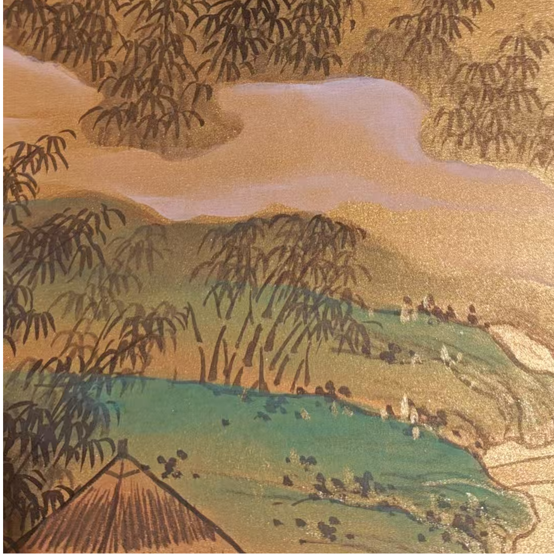 郭老师/2.7平尺/泥金山水/手绘