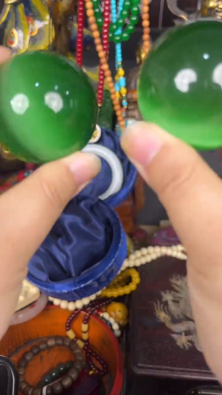 【闪购商品】玛瑙/玉髓珠宝奇石合金猫眼石一对