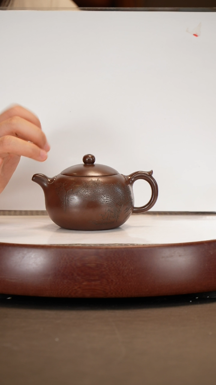 【闪购商品】紫砂茶壶【汪叶】紫泥吉祥壶  220CC