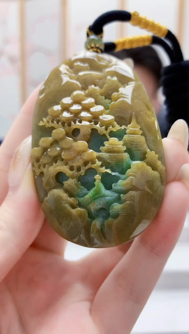 未镶嵌定制翡翠5060jw-毛货挂件15