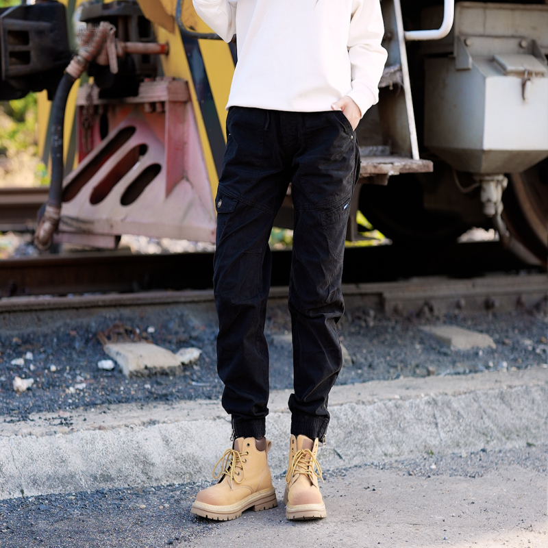 旗王休闲工装裤男女同款宽松大码时尚纯色长裤户外2207裤子秋冬