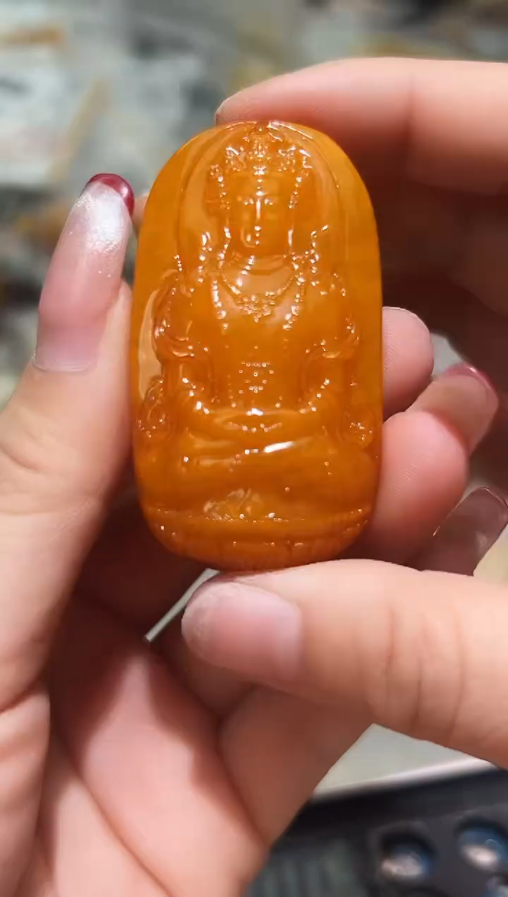 未镶嵌琥珀裸石蜜蜡吊坠