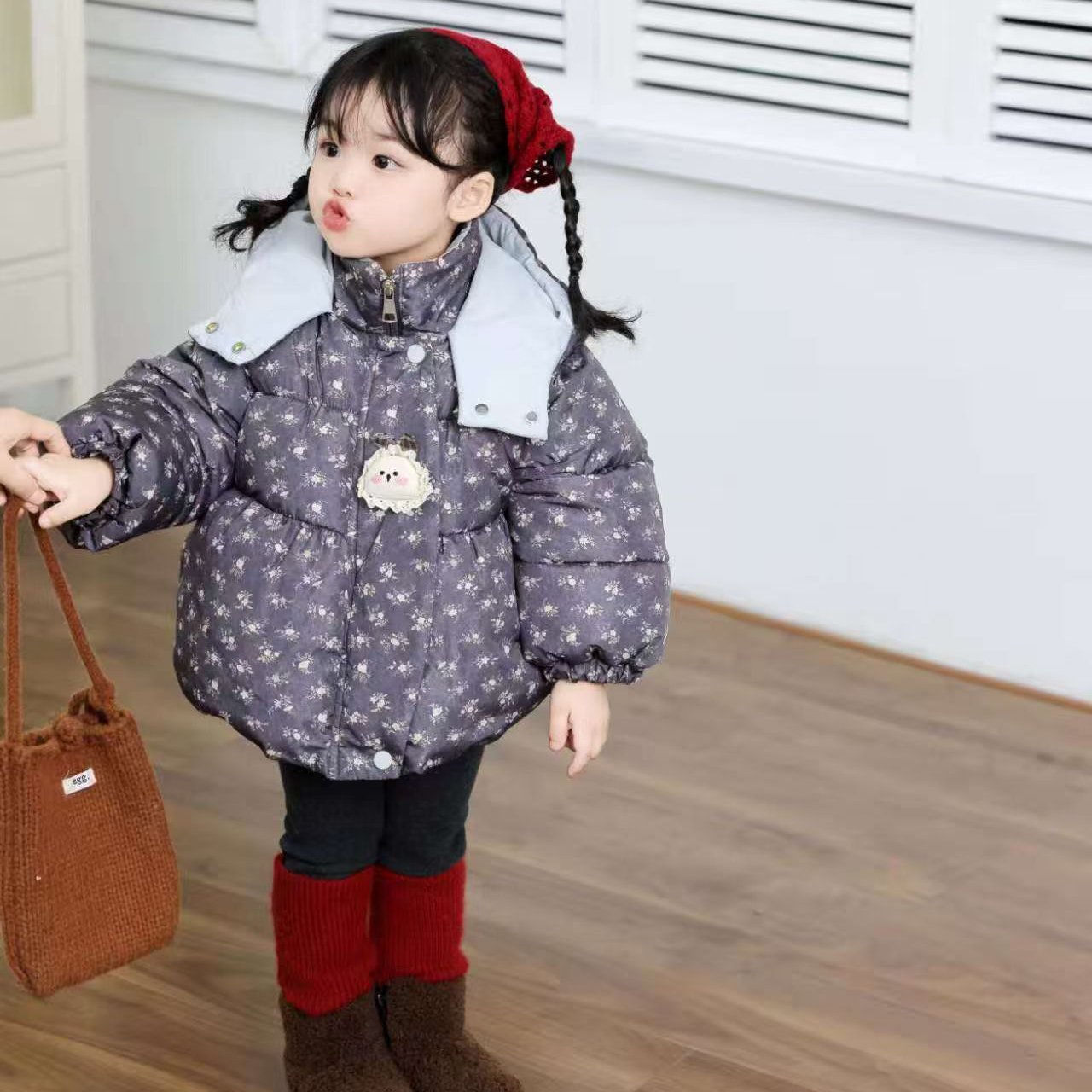 【MU&YAN高定】连帽棉袄中长款卡通动漫冬装棉服时尚122721