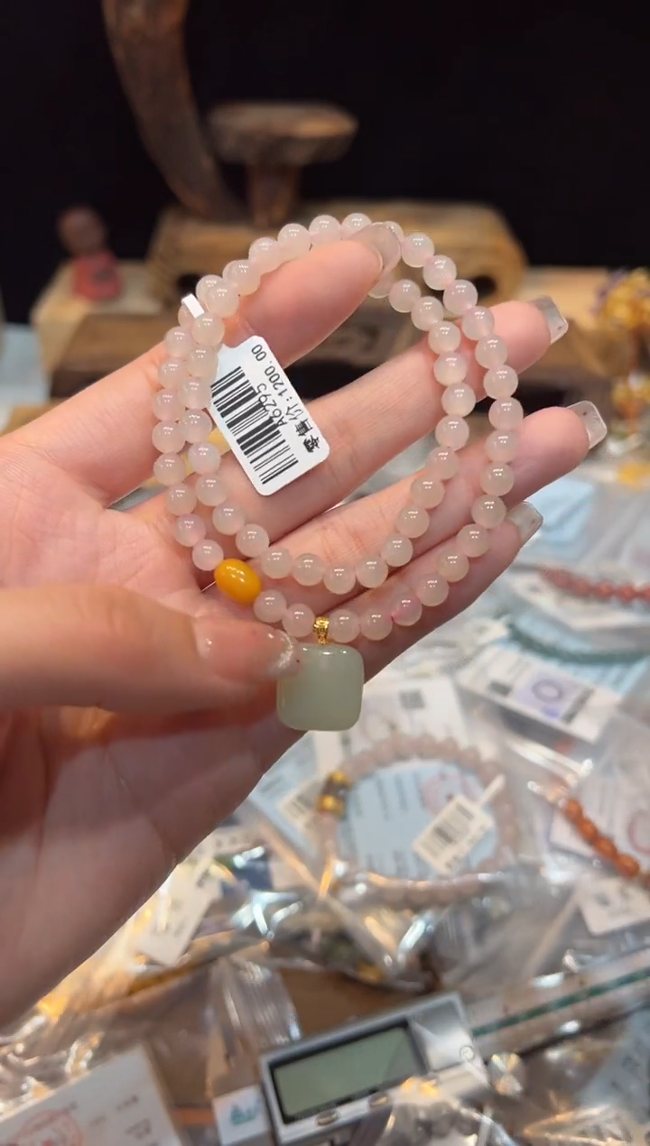 【闪购商品】和田玉手饰18K金镶嵌手饰@@A6295