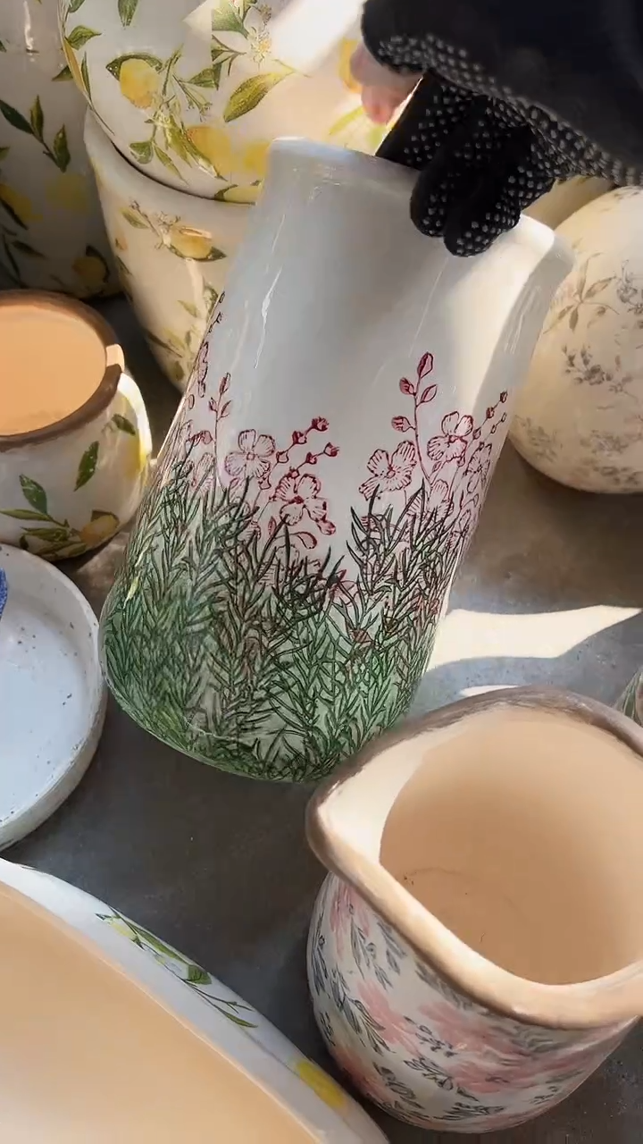 【闪购商品】陶瓷花盆高22.5cm内口10.5cm