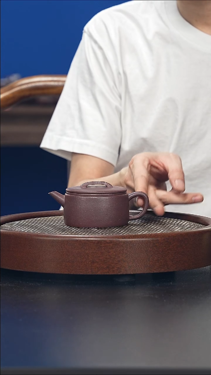 茶壶紫砂汉瓦-紫泥-全手工无添加-150cc