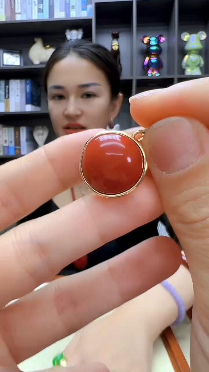 高货红色diy劲饰圆牌