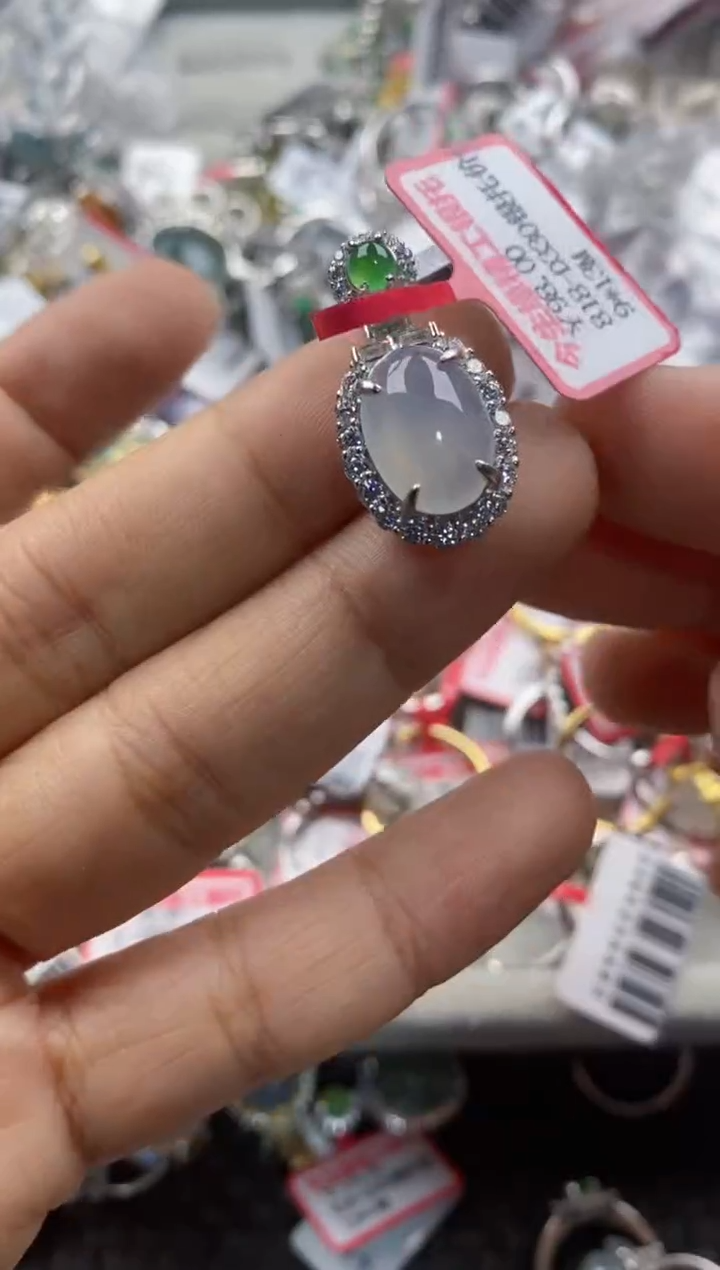 银S925镶嵌戒指翡翠22 2             1