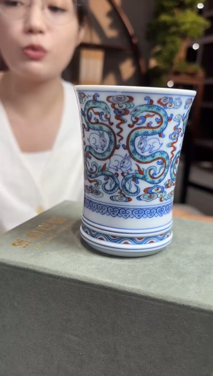 摆件瓷立方—【涂杏花】专场07