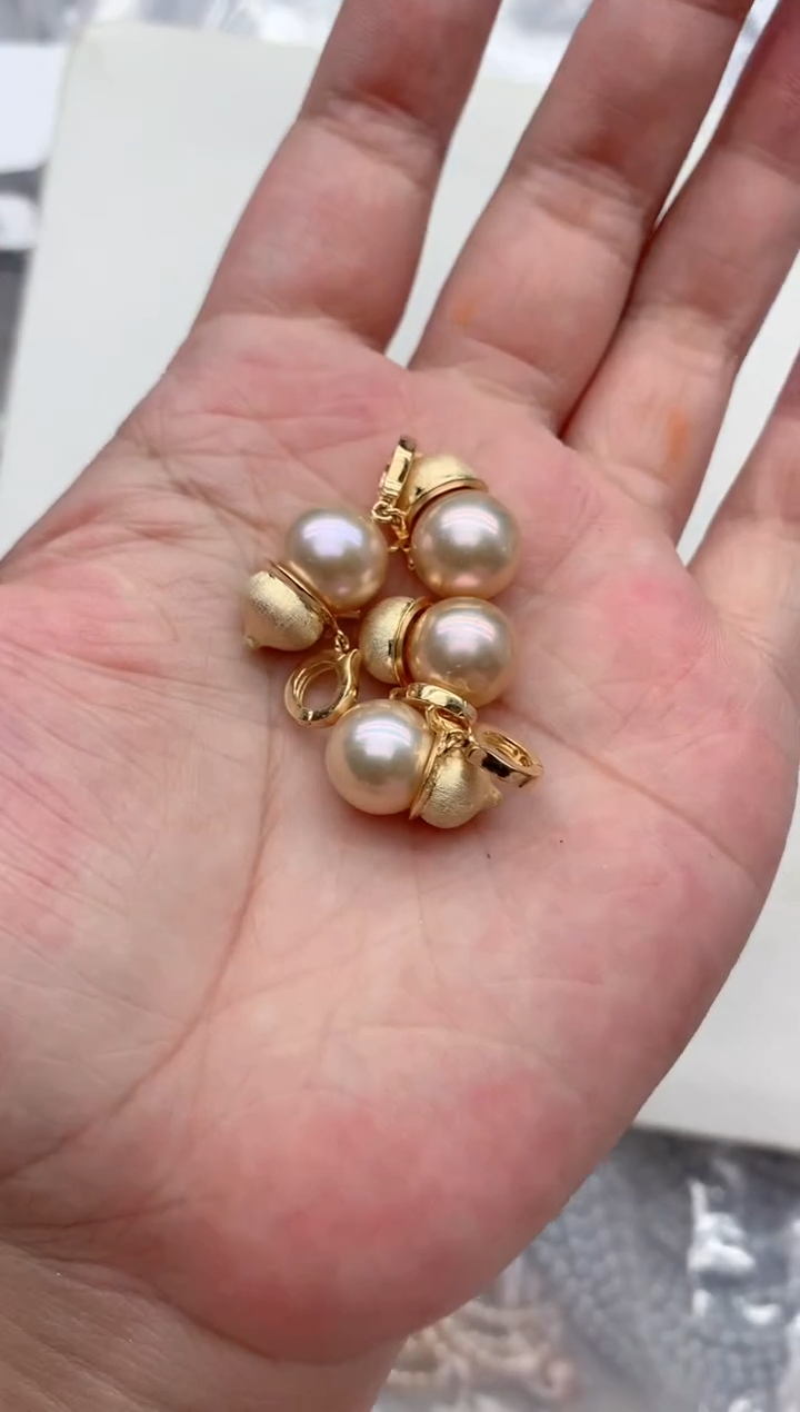 吊坠(不含链)银S925镶嵌淡水珍珠多样性发其一，非无暇