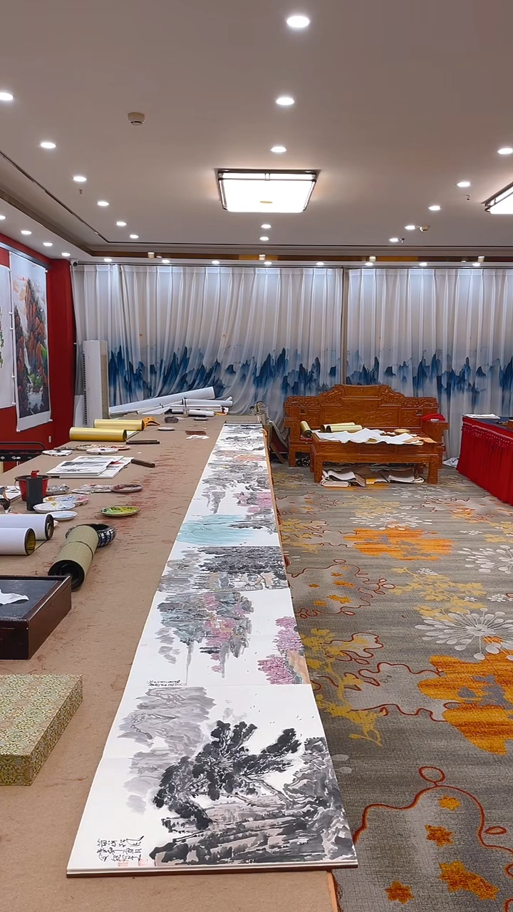 【闪购商品】书法敏锐山水国画十二幅册页