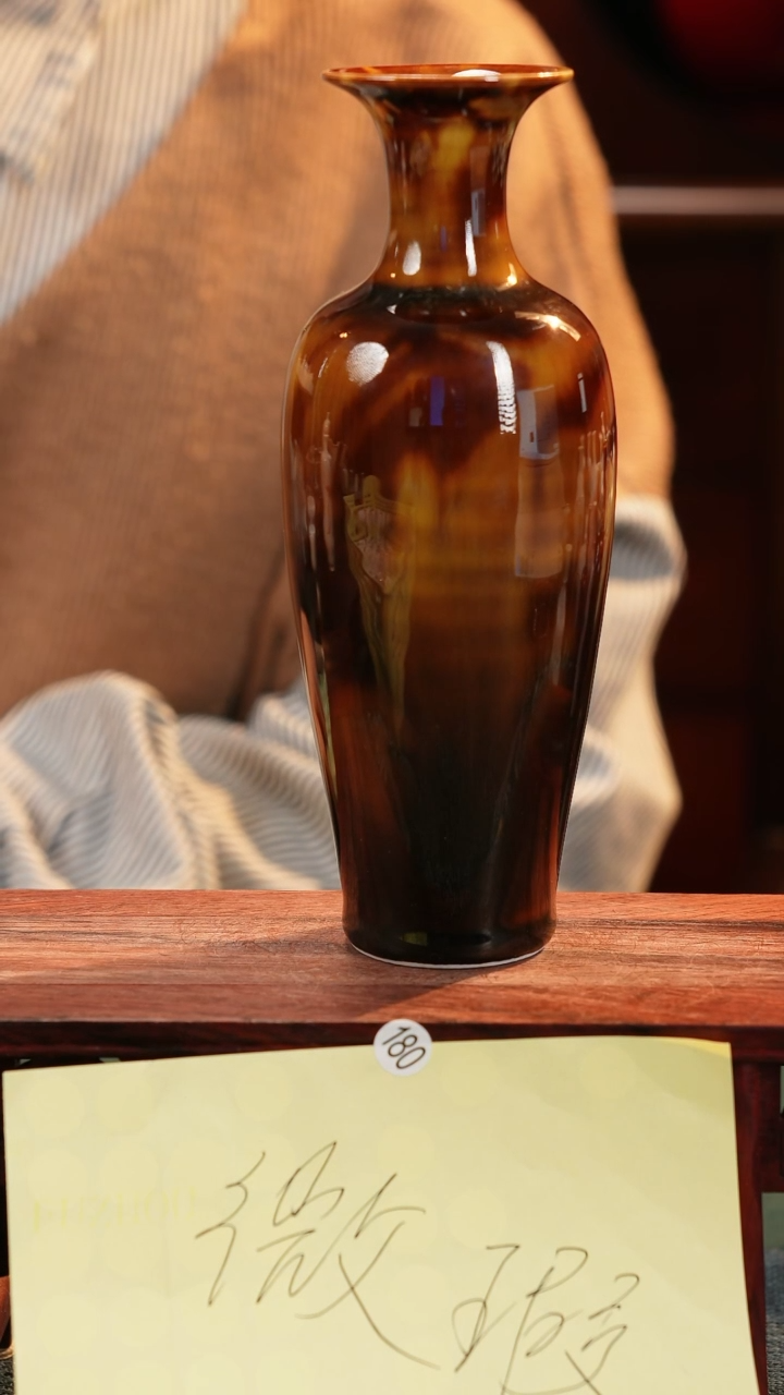 【闪购商品】摆件纯手工原创高温瓷器〖玳瑁釉〗