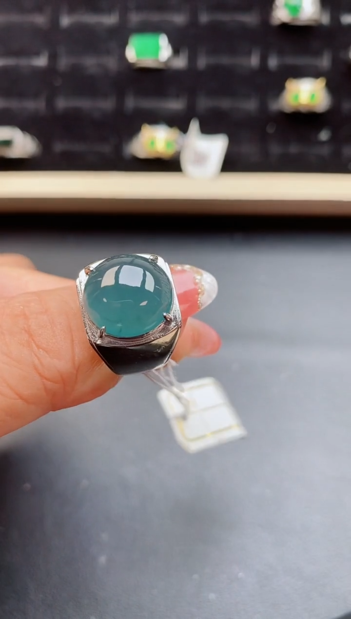 【闪购商品】翡翠戒指银S925镶嵌508050