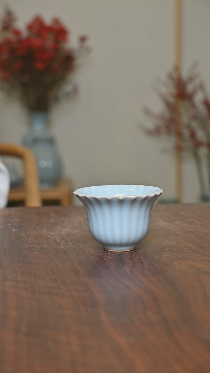 【闪购商品】其他青隽杯 微瑕天青釉 朱家款
