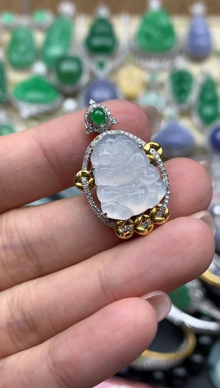 【闪购商品】翡翠颈饰18K金镶嵌542-中国好珍宝