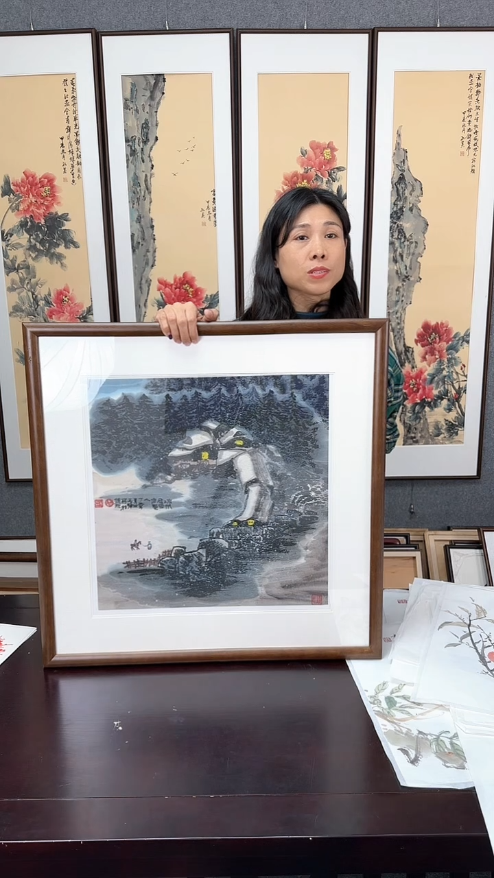 【闪购商品】国画山水实木装裱