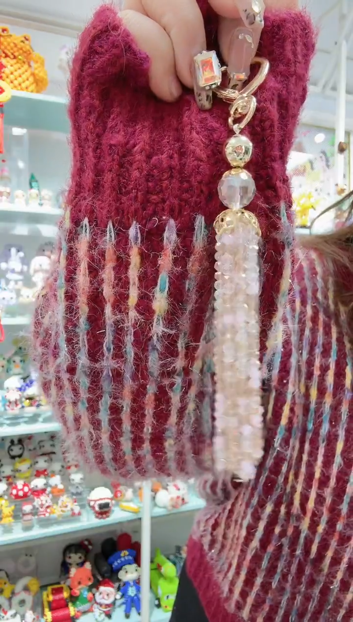 玻璃01034成品-流苏粉色