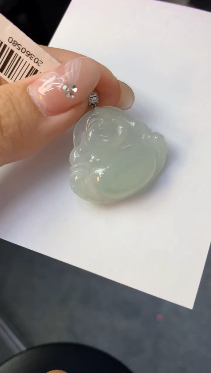 颈饰18K金镶嵌翡翠天然缅甸a货翡翠百元以上9元证书费自理