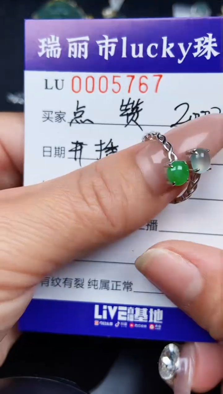 翡翠银S925镶嵌颈饰5767