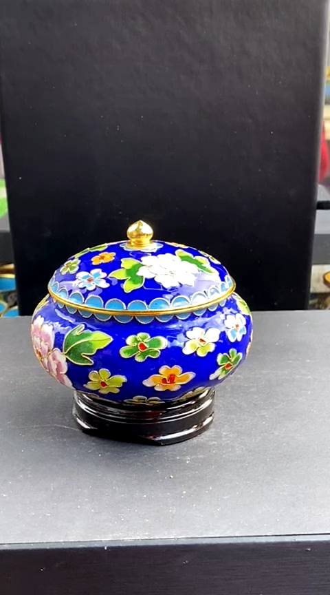 【闪购商品】非遗技艺 景泰蓝花丝罐宝蓝