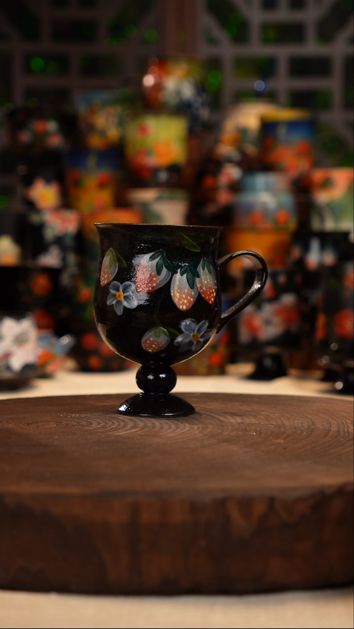 油画   釉下彩  杯子