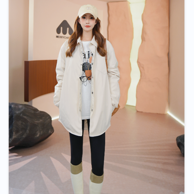 【专柜同款】美力城轻薄衬衫鹅绒服男女保暖时尚同款羽绒服外套306