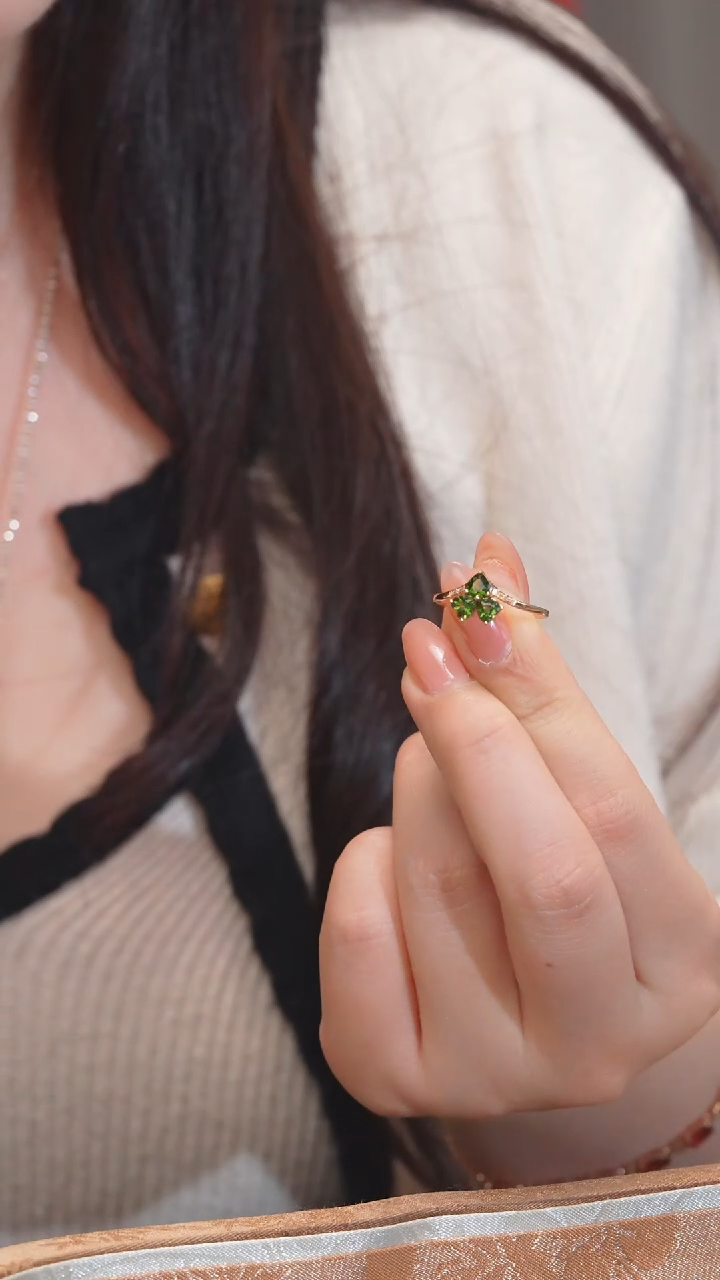 【闪购商品】碧玺戒指18K金镶嵌多样性发（ct）@@U9313