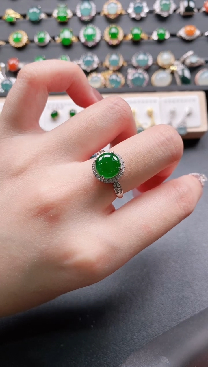 【闪购商品】翡翠戒指银S925镶嵌11111111
