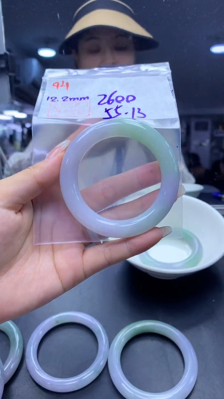 未镶嵌定制翡翠94手镯55+2600元+拍一发一