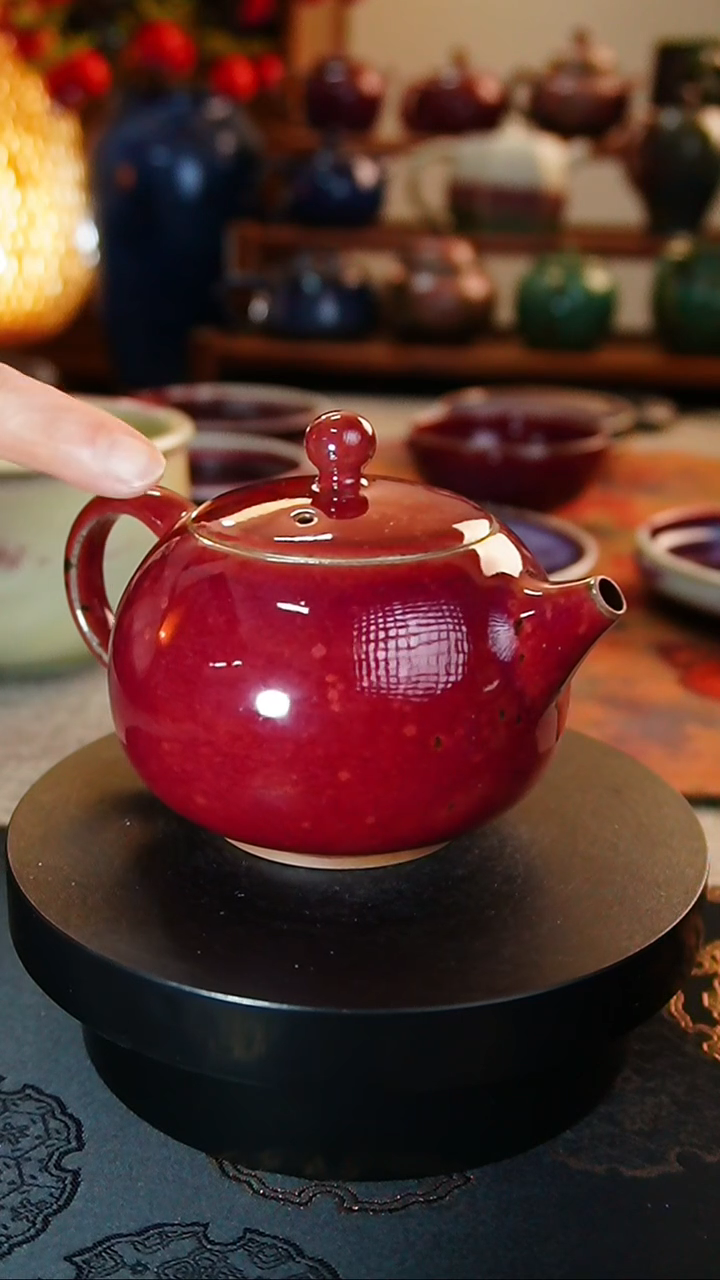 【闪购商品】瓷片413  红 西施壶   钏