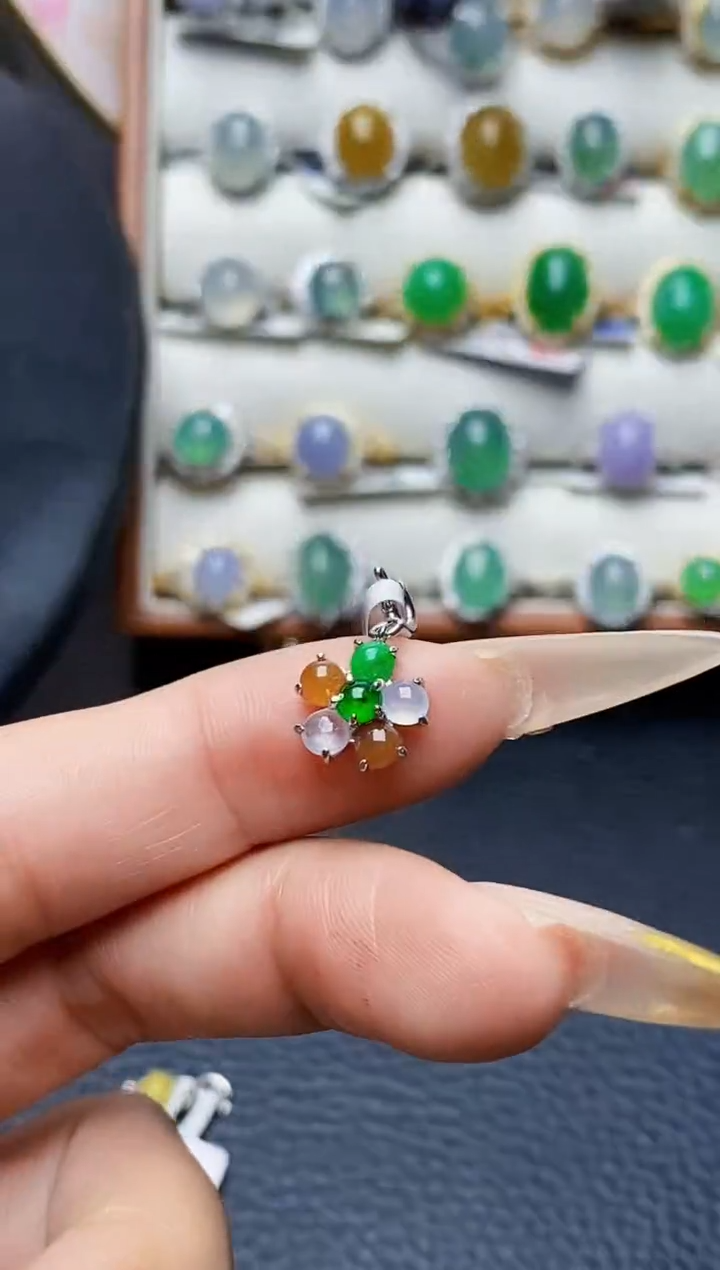 银S925镶嵌戒指翡翠1112