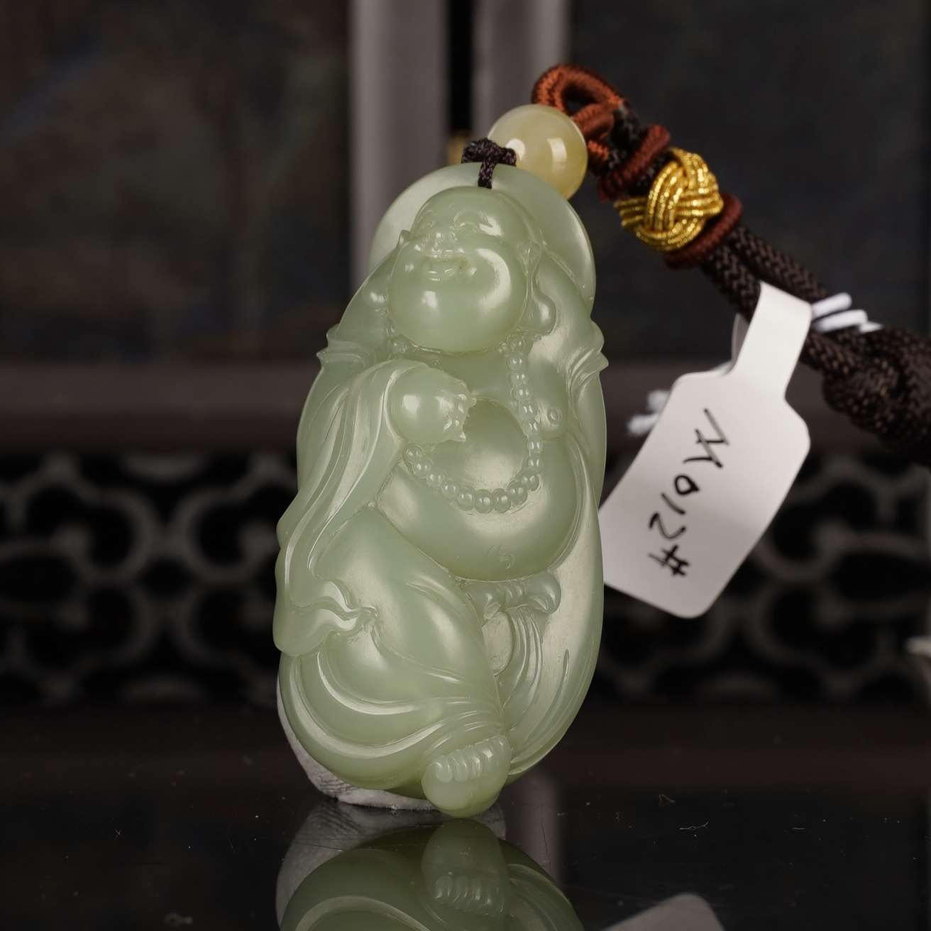 XM10815二十世纪和田玉弥勒佛挂坠