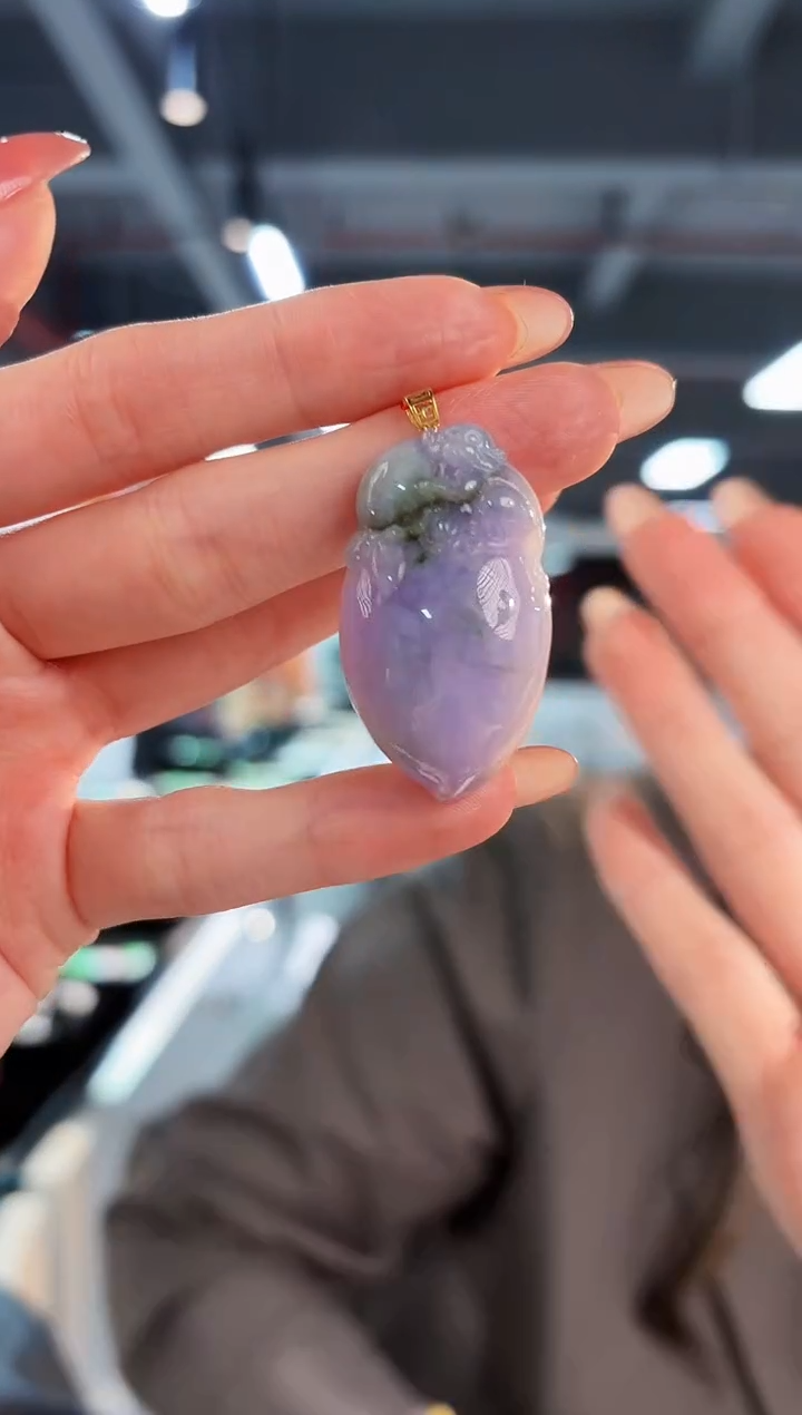 【闪购商品】翡翠颈饰18K金镶嵌缅料A货/支持复检/一件