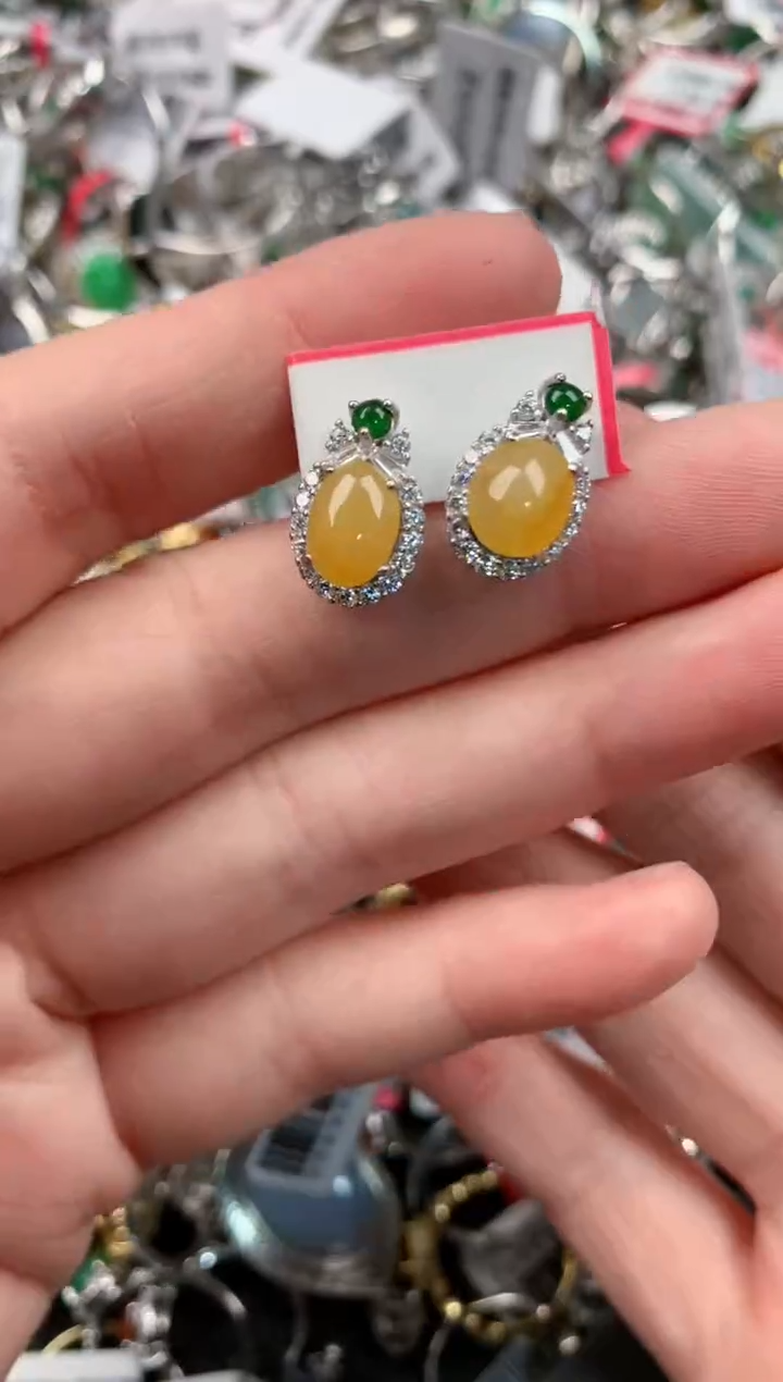 银S925镶嵌戒指翡翠111      8