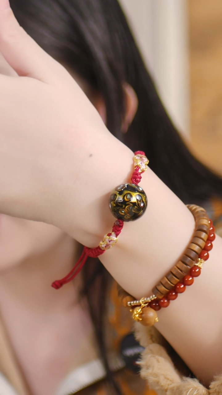 大漆工艺品手串/手链（黑金大漆2.0+手绳款）