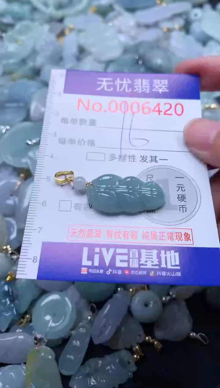 翡翠未镶嵌吊坠(不含链)6420