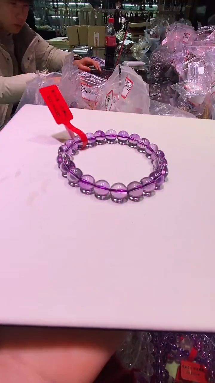 【闪购商品】水晶手串未镶嵌巴西紫水晶高品质手串9+