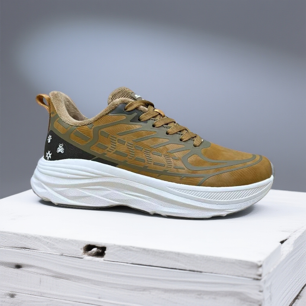 冬季加绒软底减震轻便休闲跑鞋H1812M【小猪1】