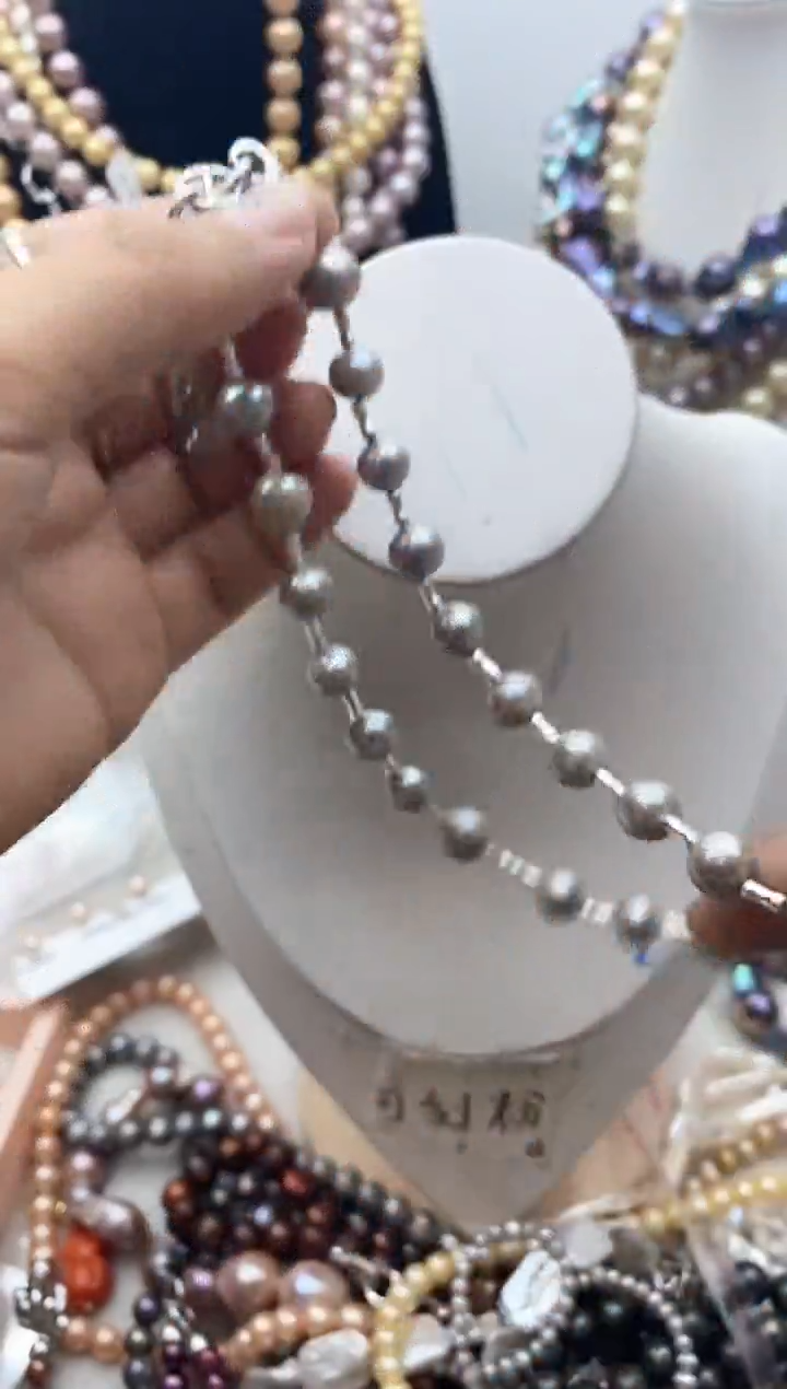 【闪购商品】淡水珍珠颈饰钛钢105