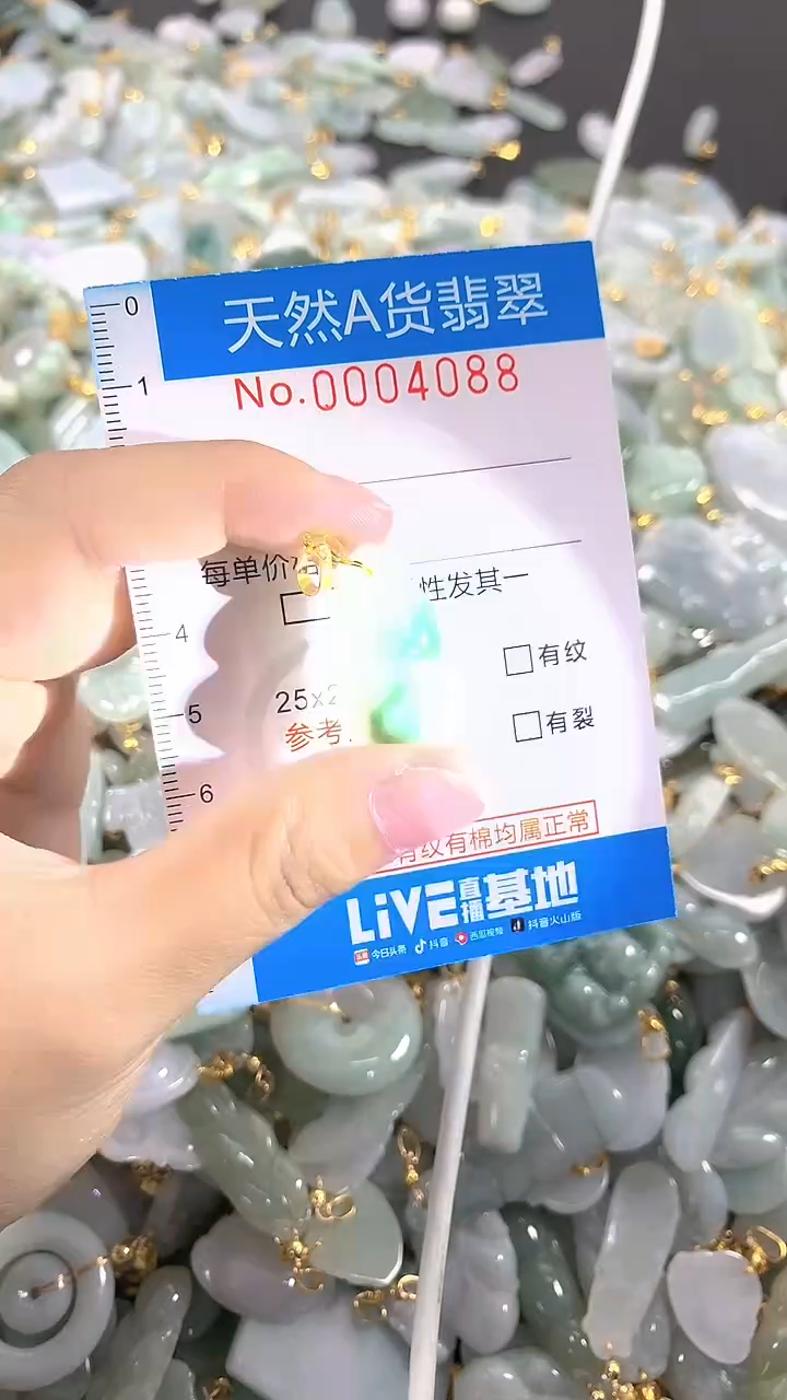 颈饰未镶嵌翡翠净货挂件-4088