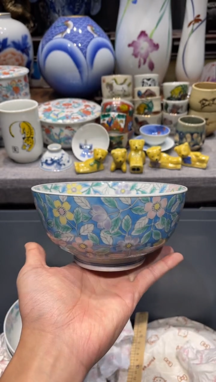 瓷片库山窑满花大碗