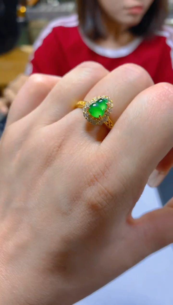 未镶嵌戒指翡翠多样性发一